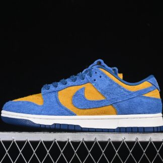 Nike Dunk Low SE Panda-Monium Court Blue Yellow Ochre Suede IH7648-700