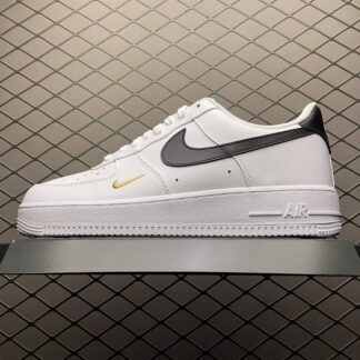 Nike Air Force 1 Low '07 Essential White Black Gold Mini Swoosh CZ0270-102