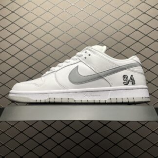 Nike SB Dunk Low Supreme 94 White Metallic Silver HQ8487-100