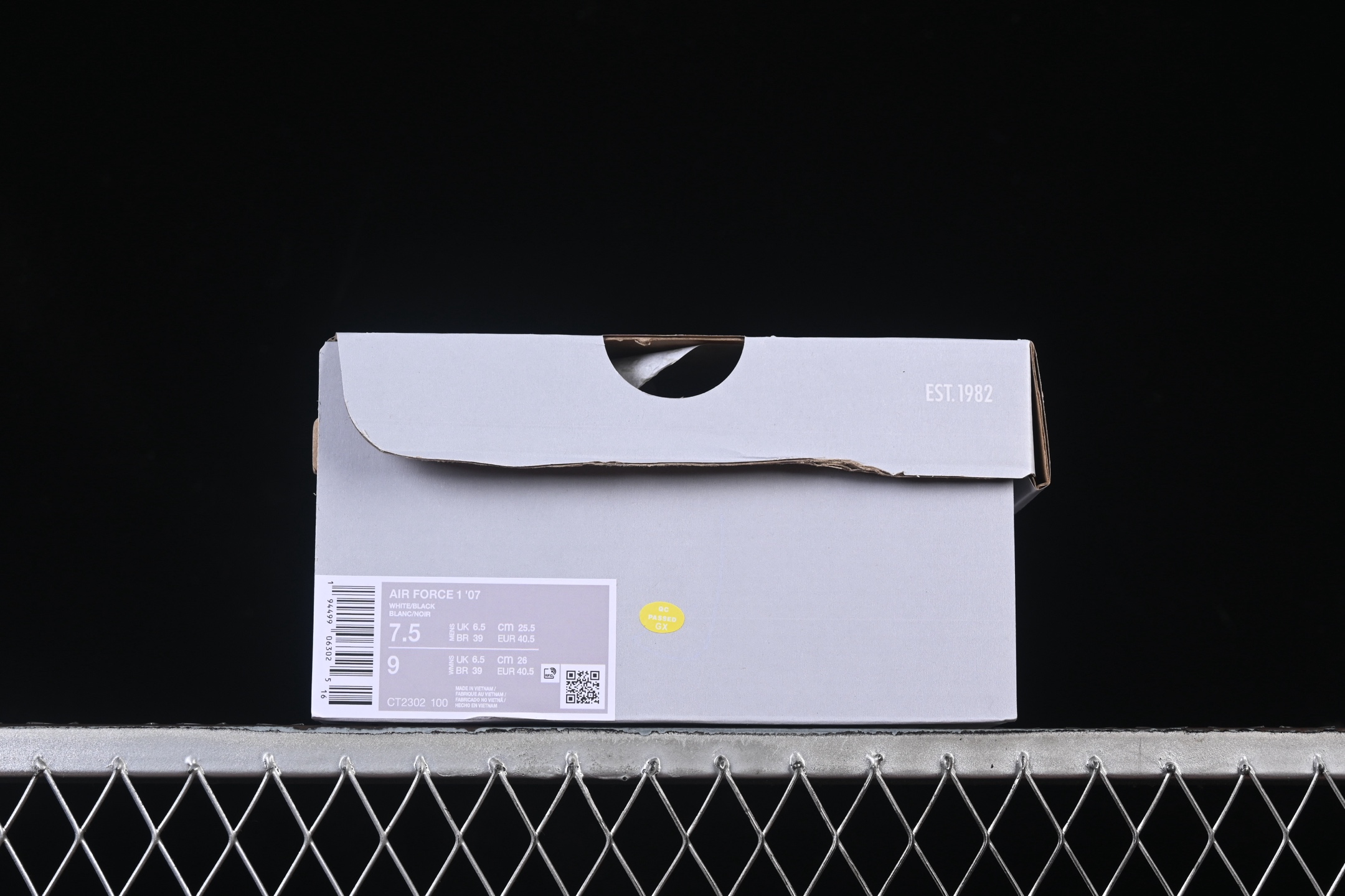 Nike Air Force 1 Low '07 White Black Pebbled Leather CT2302-100 – Image 3