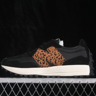 New Balance 327 Black Leopard Print White WS327RBL