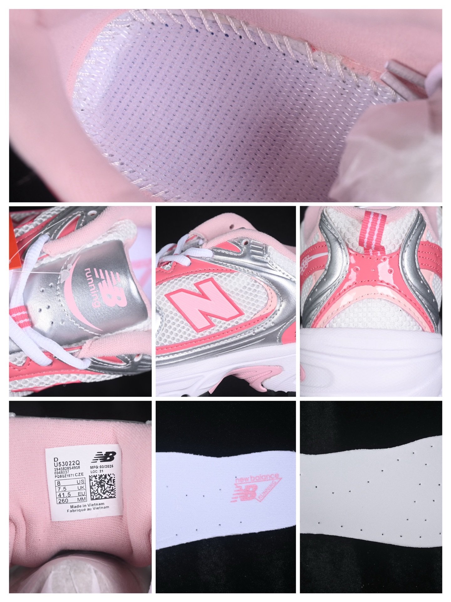 New Balance 530 Silver Metalic Rosewood U53022Q – Image 5