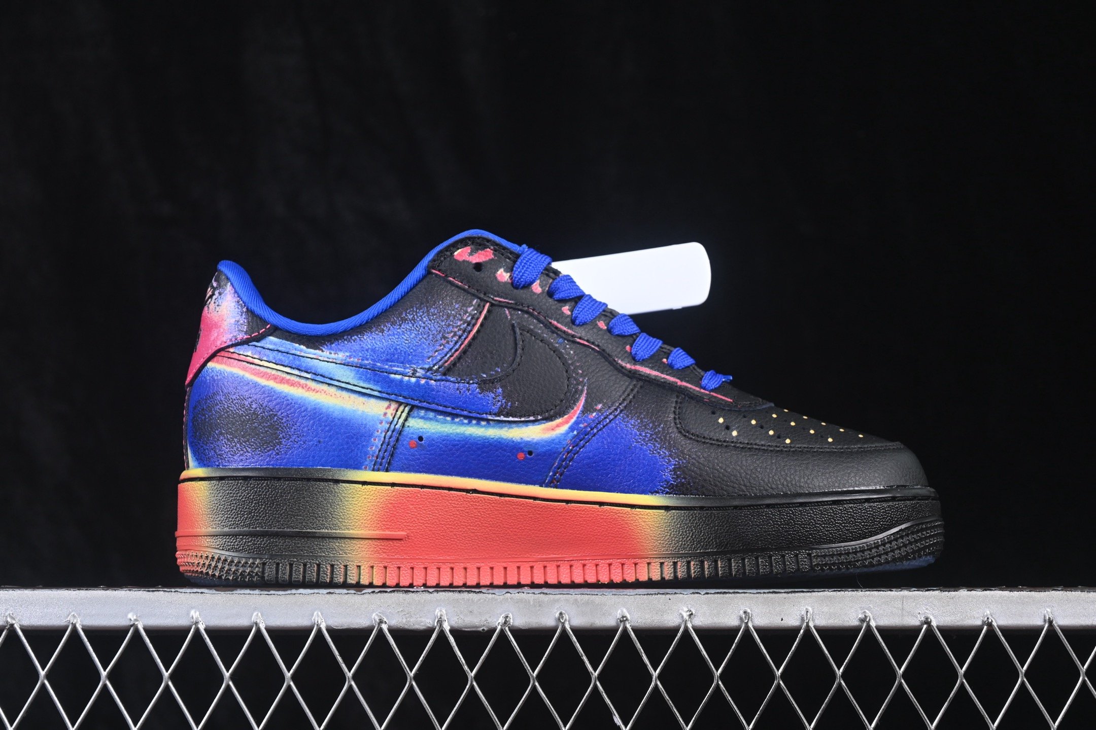 Nike Air Force 1 Low Retro Heat Map Black Racer Blue IB6834-001 – Image 2