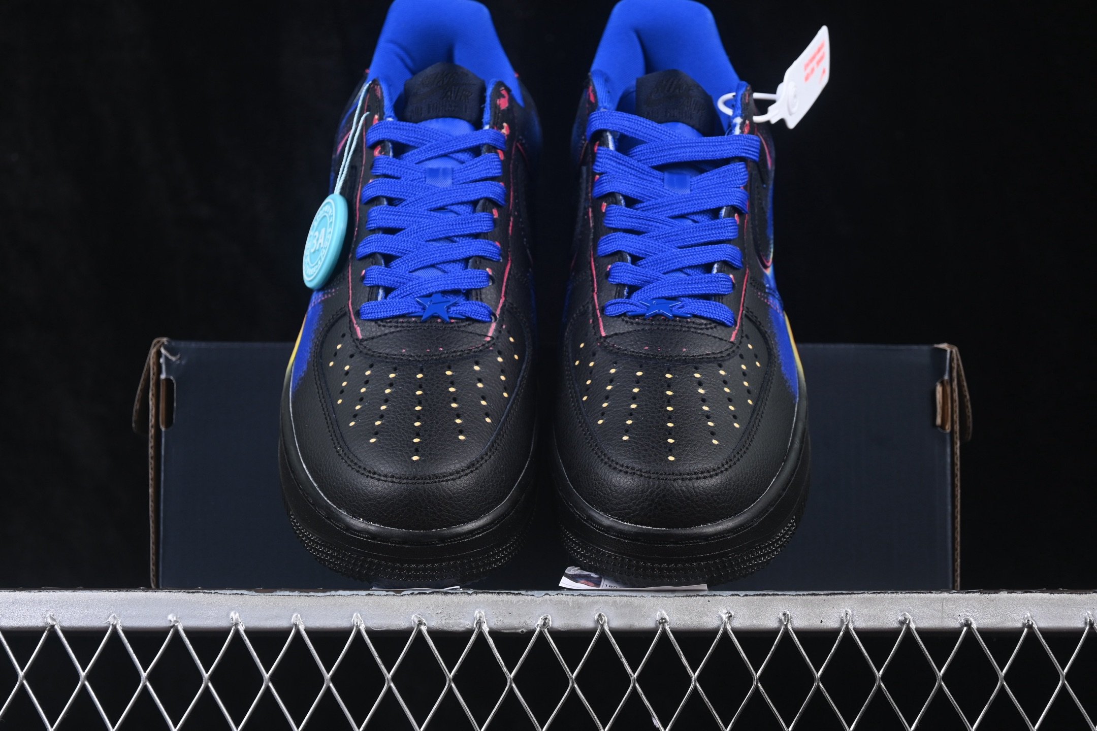 Nike Air Force 1 Low Retro Heat Map Black Racer Blue IB6834-001 – Image 4