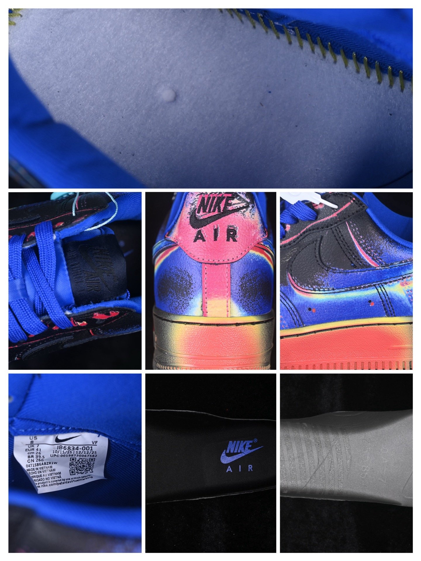 Nike Air Force 1 Low Retro Heat Map Black Racer Blue IB6834-001 – Image 9