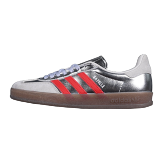 adidas Gazelle Indoor Silver Metallic Better Scarlet JR2403