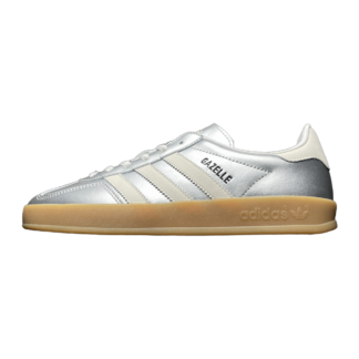adidas Gazelle Indoor Silver Metallic Core White JR1206