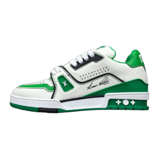 Louis Vuitton LV Trainer White Green 1AD7KP