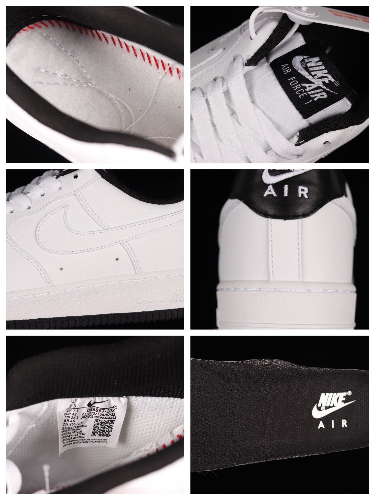Nike Air Force 1 '07 LV8 White Black DR9867-102 – Image 9