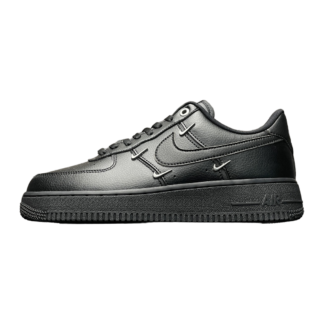 Nike Air Force 1 Low Black Silver Mini Swoosh HQ1180-001