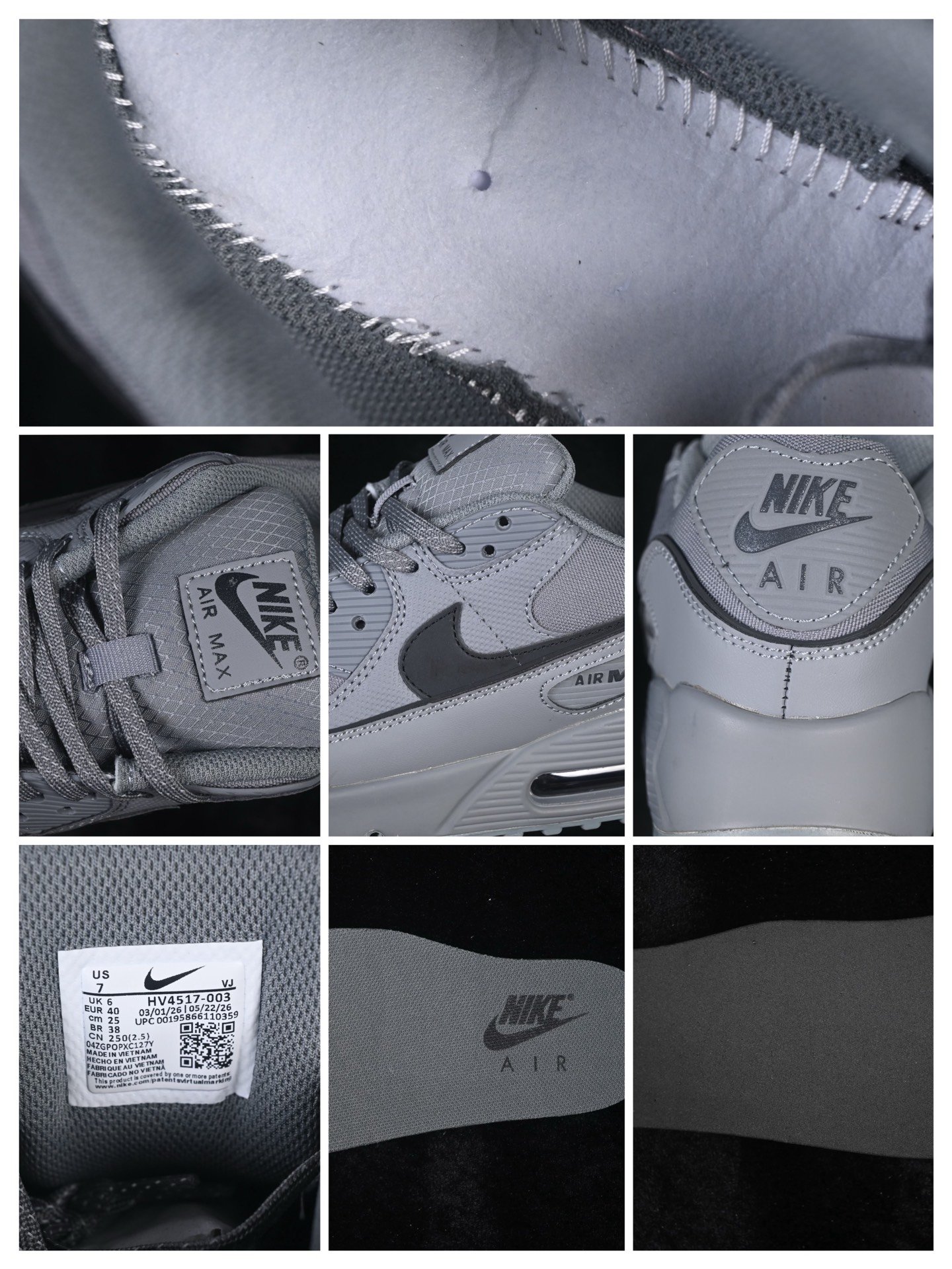 Nike Air Max 90 Premium Smoke Grey Black HV4517-003 – Image 10