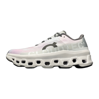 On Running Cloudmonster White Gray Pink