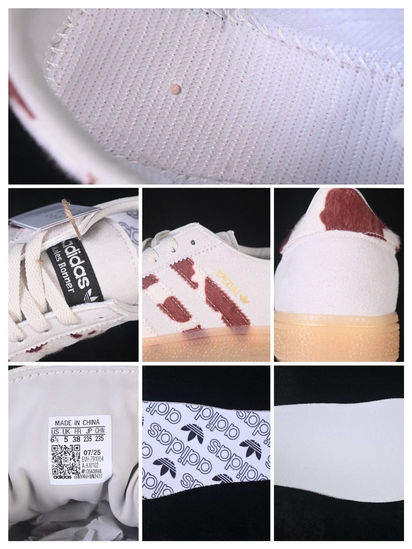 adidas Handball Spezial Wonder White Cow Stripes KI0102 – Image 10