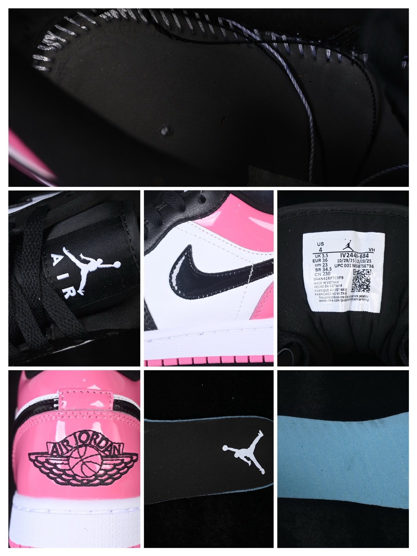 Jordan 1 Low SE Black Pinksicle Patent IV2446-684 – Image 10