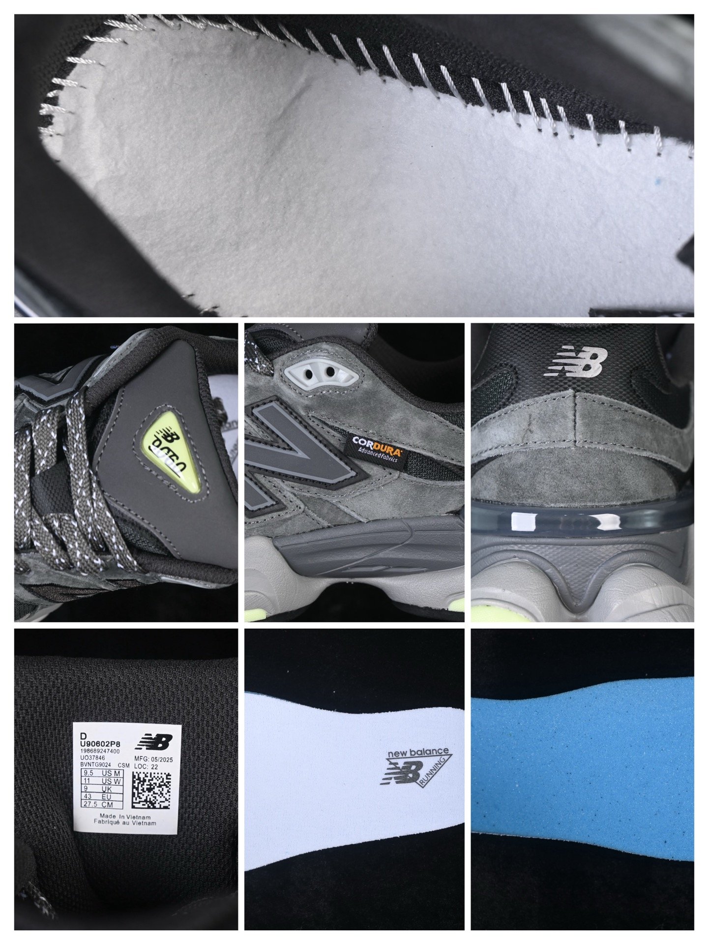 New Balance 9060 Black Cement Dry Lime U90602P8 – Image 10